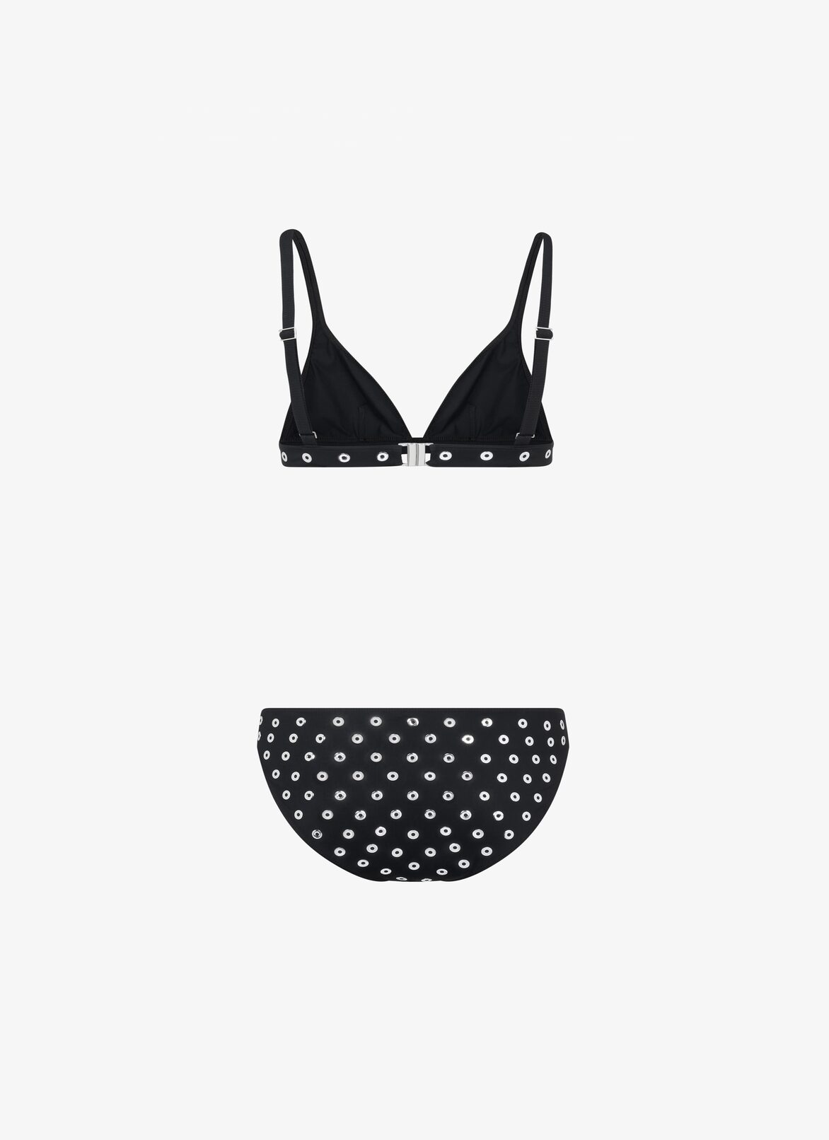 Eyelet bikini in jersey ALAÏA BLACK EYELET BIKINI IN JERSEY